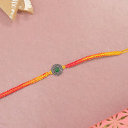 Silver and Stone Rakhi