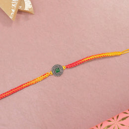 Silver and Stone Rakhi