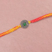 Silver and Stone Rakhi