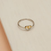 Stylish Silver Heart Shaped Ring