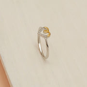 Stylish Silver Heart Shaped Ring
