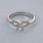 Cute Bowtie Silver Ring