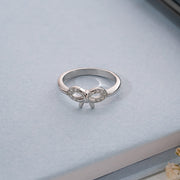 Cute Bowtie Silver Ring