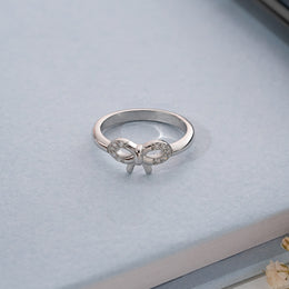 Cute Bowtie Silver Ring