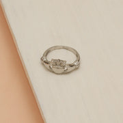 Gifting Silver CZ Heart Shaped Ring