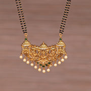 Divine Black Bead Chain with Lakshmi Devi Pendant
