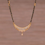 Black Bead Chain with CZ-Studded Pendant