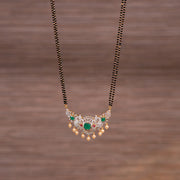 Black Bead Chain with Graceful Peacock Pendant