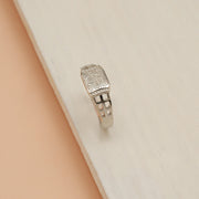 Stylish Silver CZ Ring for Men