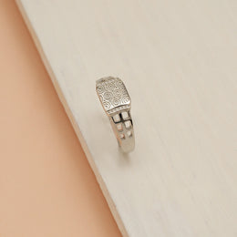 Stylish Silver CZ Ring for Men