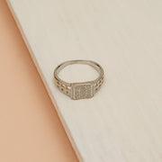 Stylish Silver CZ Ring for Men