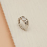Classic Silver CZ Ring for Men