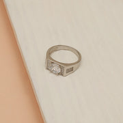 Classic Silver CZ Ring for Men