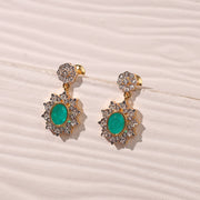 Captivating Silver Earrings with Floral Stud and CZs