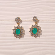 Captivating Silver Earrings with Floral Stud and CZs