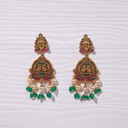 Antique Lord Balaji Earrings with Graceful Peacocks