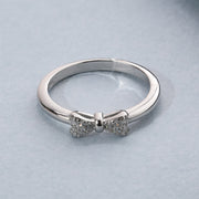 Mini Bowtie Design Silver Ring