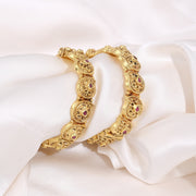 Ruby Paisley Heritage Silver Bangles
