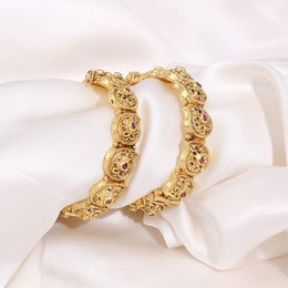 Ruby Paisley Heritage Silver Bangles