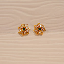 Traditional Floral Silver Tops with CZs