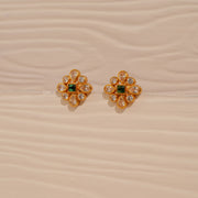 Floral Silver Tops in Kundan Finish