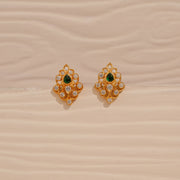 Leaf Shaped Silver Tops with CZs