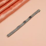 Textured Silver Bracelet for Men