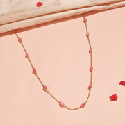 Elegant Silver Mala with Rose Quartz Beads