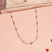 Majestic Silver Mala with Corals & Pearls