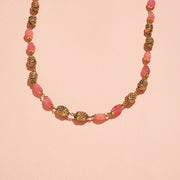 Elite Silver Mala with Rose Quartz & Antique Nakshi Beads