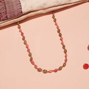 Elite Silver Mala with Rose Quartz & Antique Nakshi Beads