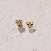Mini Silver Studs with Kundans