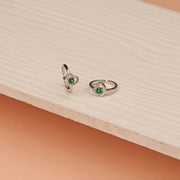 Silver Toe Rings with Heart Highlight