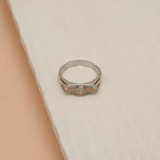 Elegant Silver Ring in CZ