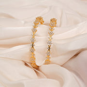 Silver Princess Bangles with Stone-Studded Florals