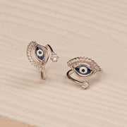 Silver Evil Eye Toe Rings