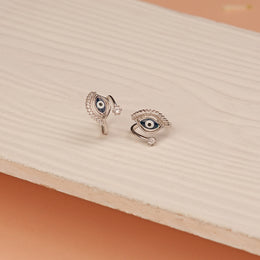 Silver Evil Eye Toe Rings