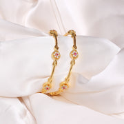 Stylish Silver Bangles with Floral CZ Design