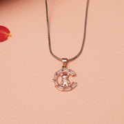 Adorable Silver Pendant with Teddy Charm & CZs