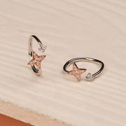 Star Design Silver Toe Rings