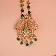 Divine Lord Venkateswara Silver Pendant with Stones