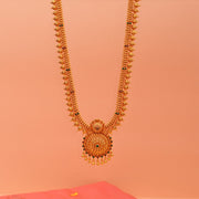 Traditional Temple Silver Floral Haaram