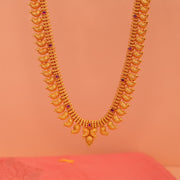 Temple Silver Paisley Haaram with Stone Highlights