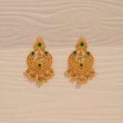 Classic Silver Hangings with Pearl Drops & CZs