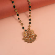 Silver Lakshmi Devi Pendant with Lakshmi Kasu Detailing