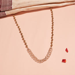 Antique Silver Nakshi Beads Mala with Tiny Layered Pearls