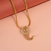 Silver Tiger Nail Pendant with Floral Highlight