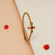 Traditional Silver Kada in Antique Finish