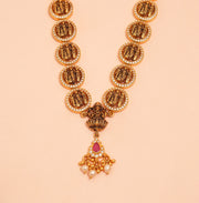 Silver Necklace with Miniature Ram Parivar Design