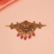 Silver Floral and Leaf Design Baajubandh